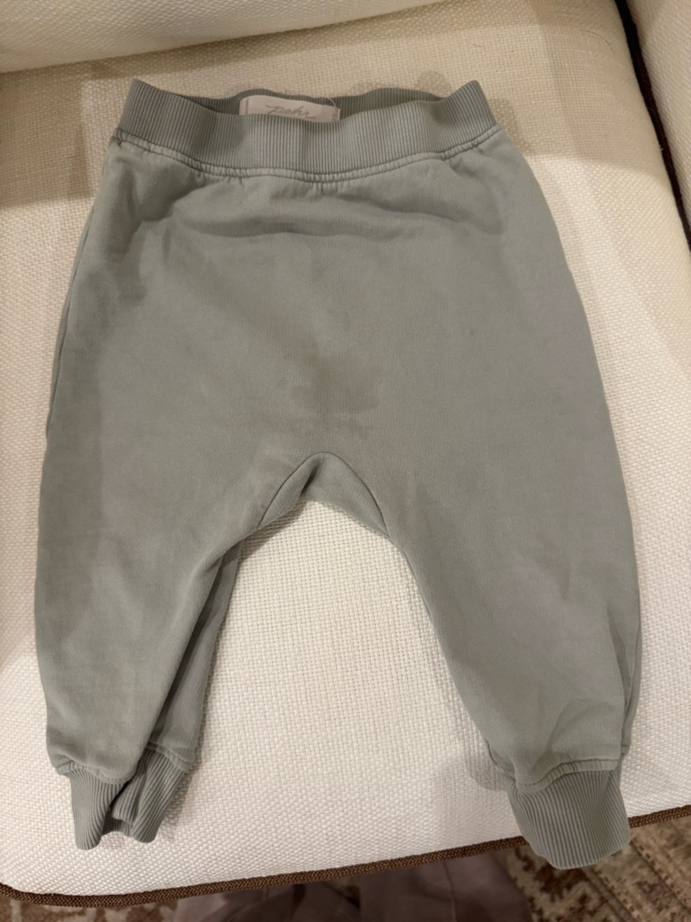 Pehr French Terry Harem Jogger Pants - Soft Sea, 6-12 mo